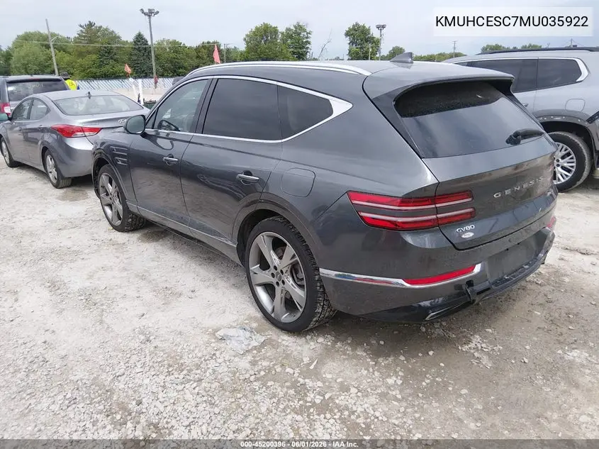 2021 Genesis Gv80 3.5T Awd VIN: KMUHCESC7MU035922 Lot: 45200396