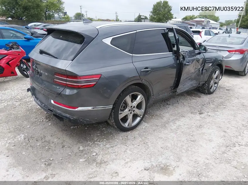 2021 Genesis Gv80 3.5T Awd VIN: KMUHCESC7MU035922 Lot: 45200396