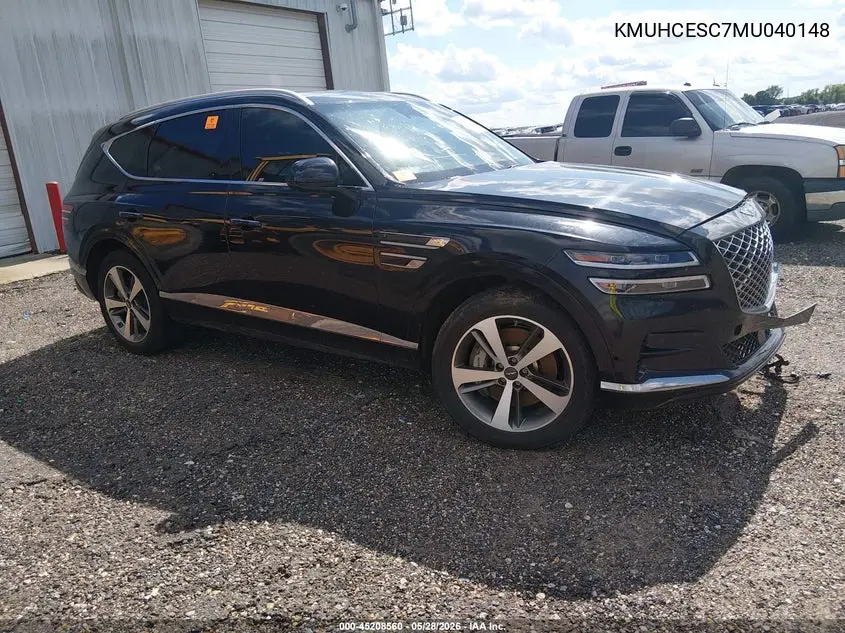 2021 Genesis Gv80 3.5T Awd Advanced VIN: KMUHCESC7MU040148 Lot: 45208560