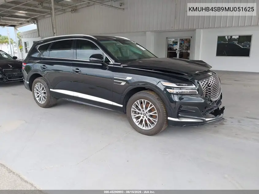 2021 Genesis Gv80 2.5T Rwd VIN: KMUHB4SB9MU051625 Lot: 45290993