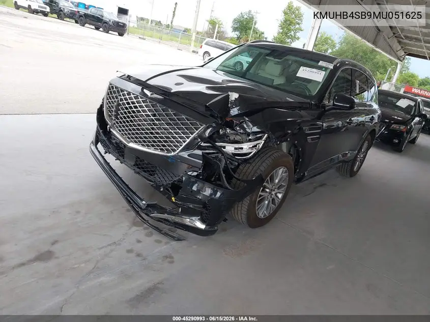 2021 Genesis Gv80 2.5T Rwd VIN: KMUHB4SB9MU051625 Lot: 45290993
