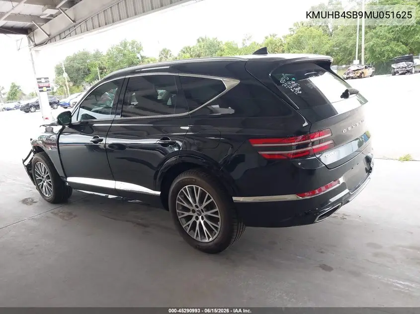 2021 Genesis Gv80 2.5T Rwd VIN: KMUHB4SB9MU051625 Lot: 45290993