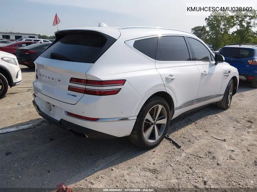 2021 Genesis Gv80 3.5T Awd VIN: KMUHCESC4MU038602 Lot: 45588451