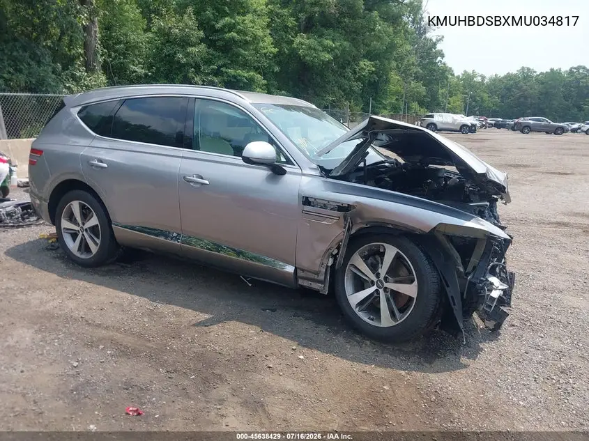 2021 Genesis Gv80 2.5T Awd VIN: KMUHBDSBXMU034817 Lot: 45638429