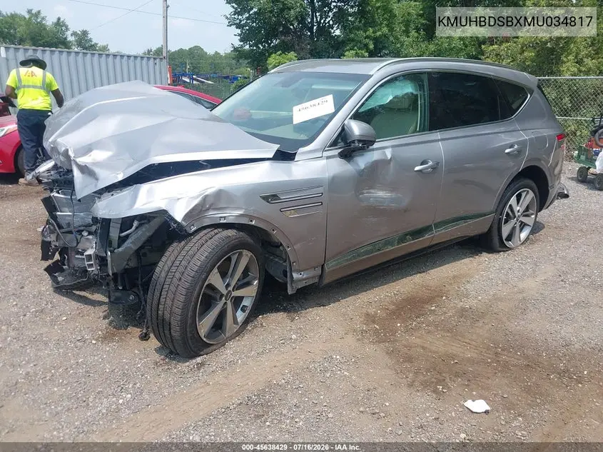2021 Genesis Gv80 2.5T Awd VIN: KMUHBDSBXMU034817 Lot: 45638429