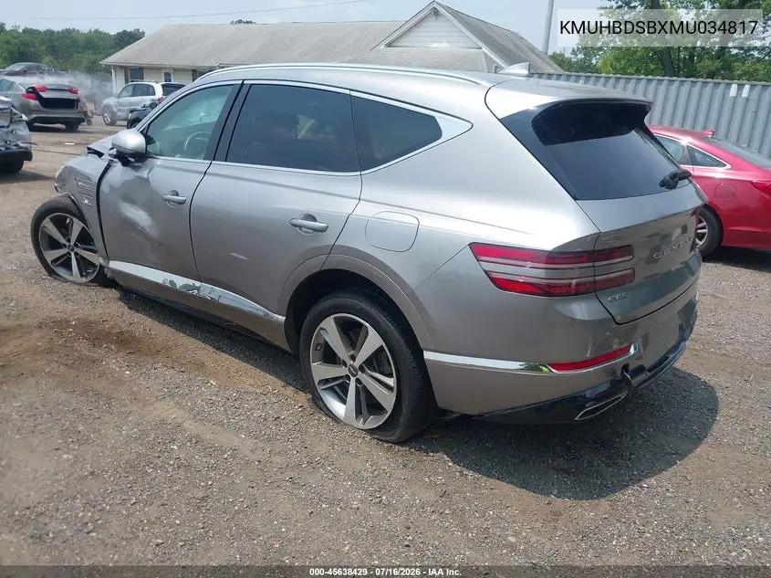 2021 Genesis Gv80 2.5T Awd VIN: KMUHBDSBXMU034817 Lot: 45638429