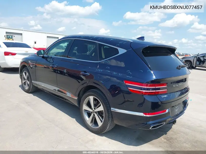2022 Genesis Gv80 2.5T Awd VIN: KMUHBDSBXNU077457 Lot: 45240318