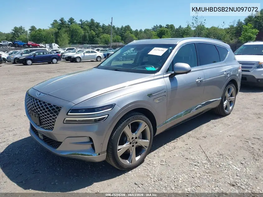 2022 Genesis Gv80 2.5T Awd VIN: KMUHBDSB2NU097072 Lot: 45256206