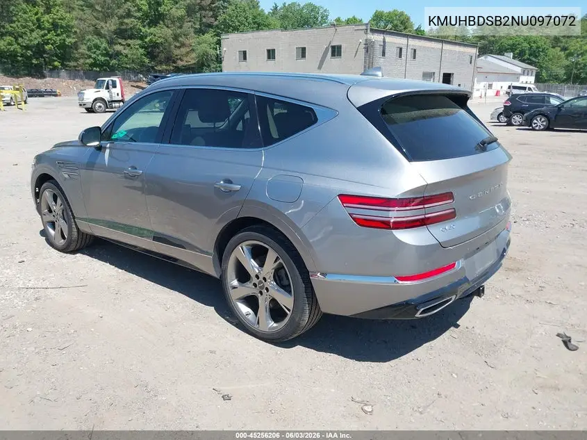 2022 Genesis Gv80 2.5T Awd VIN: KMUHBDSB2NU097072 Lot: 45256206
