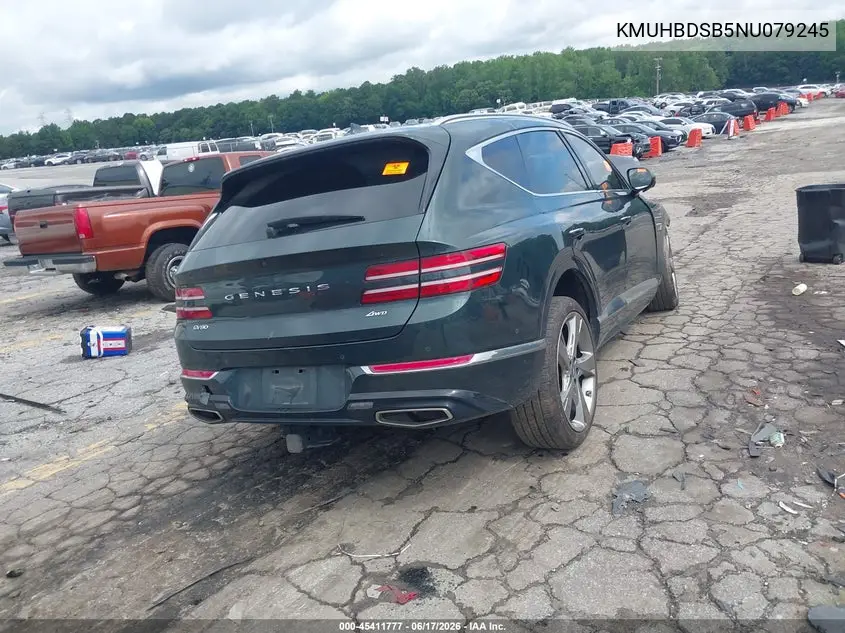 2022 Genesis Gv80 2.5T Awd VIN: KMUHBDSB5NU079245 Lot: 45411777