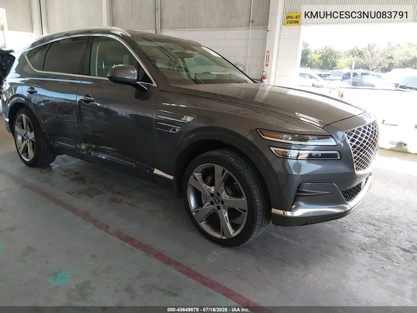 2022 Genesis Gv80 3.5T Awd VIN: KMUHCESC3NU083791 Lot: 45649879