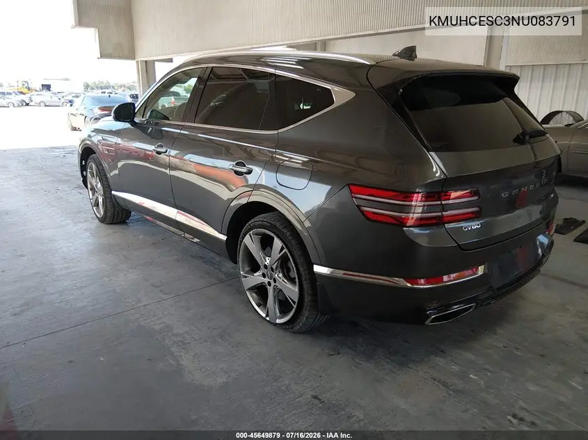 2022 Genesis Gv80 3.5T Awd VIN: KMUHCESC3NU083791 Lot: 45649879