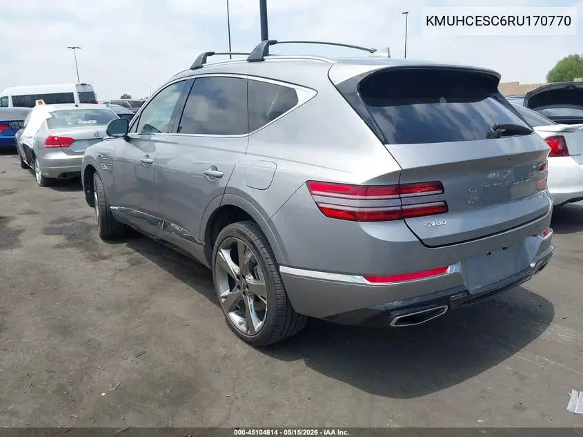 2024 Genesis Gv80 3.5T 7P (A8) VIN: KMUHCESC6RU170770 Lot: 45104614