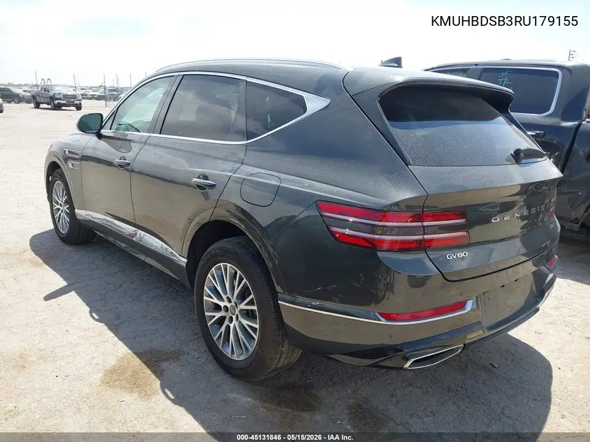 2024 Genesis Gv80 2.5T Awd VIN: KMUHBDSB3RU179155 Lot: 45131846