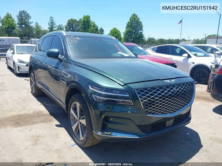 2024 Genesis Gv80 3.5T Awd VIN: KMUHCESC2RU151942 Lot: 45263097