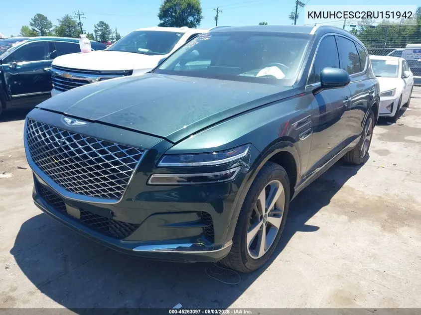 2024 Genesis Gv80 3.5T Awd VIN: KMUHCESC2RU151942 Lot: 45263097