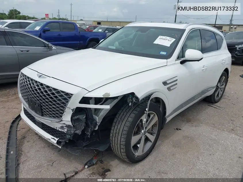 2024 Genesis Gv80 2.5T Awd VIN: KMUHBDSB2RU173332 Lot: 45605763