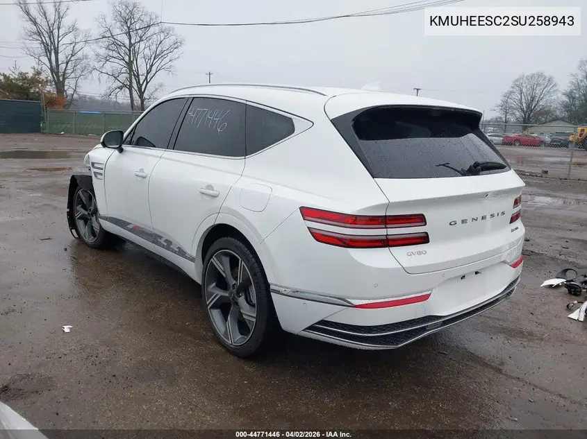 2025 Genesis Gv80 3.5T Prestige Awd VIN: KMUHEESC2SU258943 Lot: 44771446