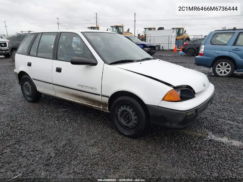 1991 Geo Metro Lsi VIN: 2C1MR6466M6736444 Lot: 43860952