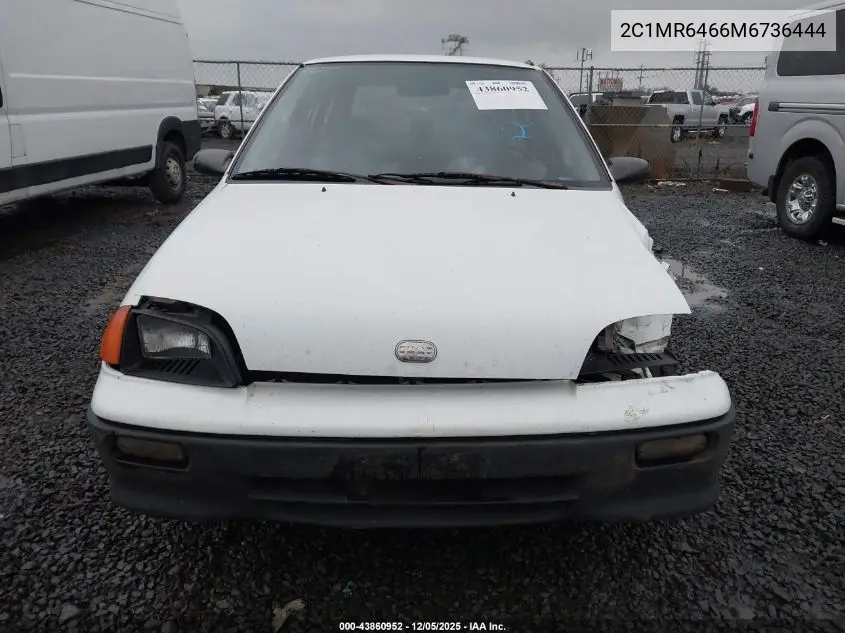 1991 Geo Metro Lsi VIN: 2C1MR6466M6736444 Lot: 43860952