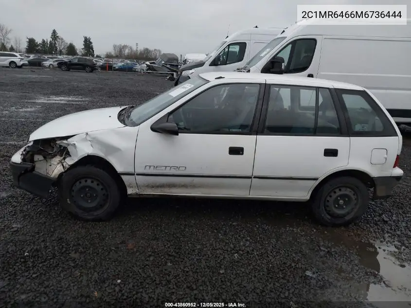 1991 Geo Metro Lsi VIN: 2C1MR6466M6736444 Lot: 43860952