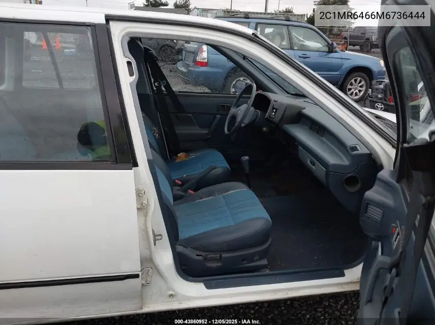 1991 Geo Metro Lsi VIN: 2C1MR6466M6736444 Lot: 43860952