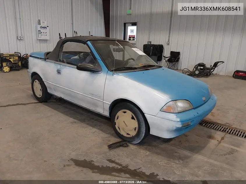 1991 Geo Metro Lsi Sprint Cl VIN: JG1MR336XMK608541 Lot: 45603569
