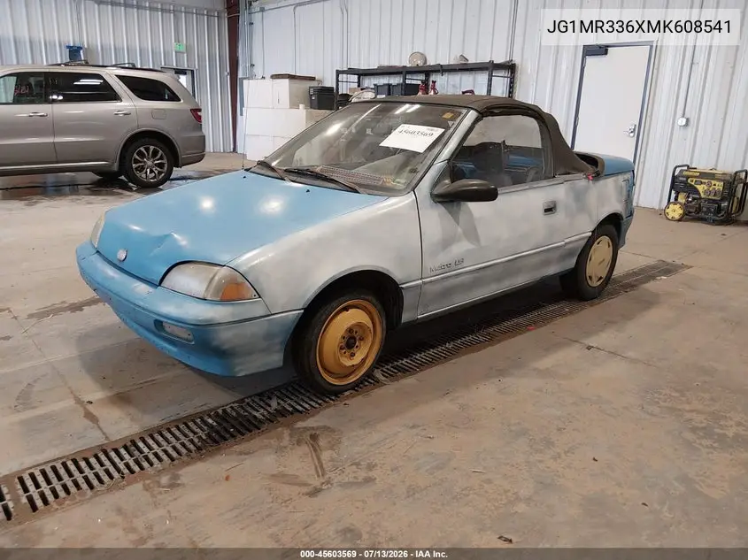 1991 Geo Metro Lsi Sprint Cl VIN: JG1MR336XMK608541 Lot: 45603569