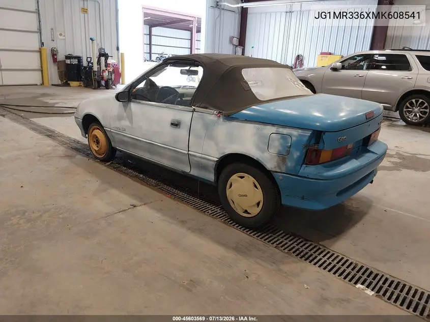 1991 Geo Metro Lsi Sprint Cl VIN: JG1MR336XMK608541 Lot: 45603569