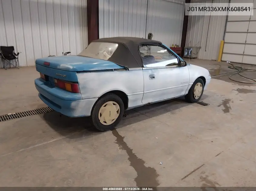 1991 Geo Metro Lsi Sprint Cl VIN: JG1MR336XMK608541 Lot: 45603569