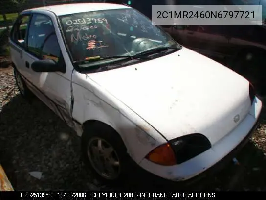1992 Geo Metro VIN: 2C1MR2460N6797721 Lot: 2513959