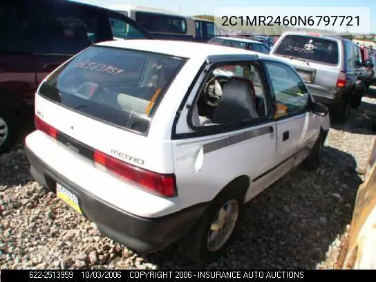 1992 Geo Metro VIN: 2C1MR2460N6797721 Lot: 2513959