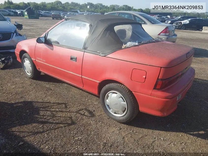 1992 Geo Metro Lsi Sprint Cl VIN: JG1MR3364NK209853 Lot: 45514831
