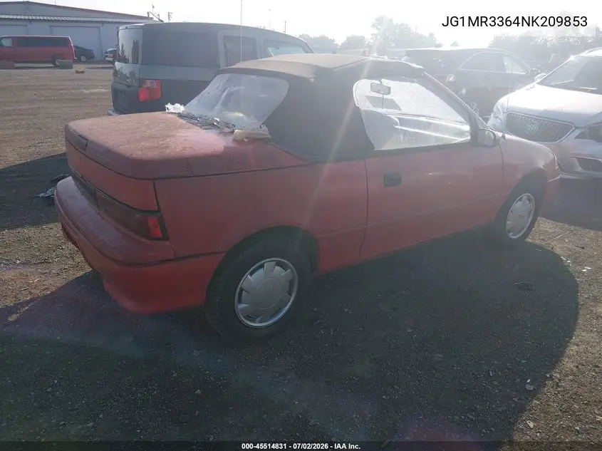 1992 Geo Metro Lsi Sprint Cl VIN: JG1MR3364NK209853 Lot: 45514831