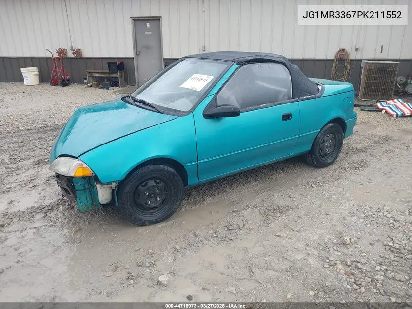 1993 Geo Metro Lsi Sprint Cl VIN: JG1MR3367PK211552 Lot: 44718973