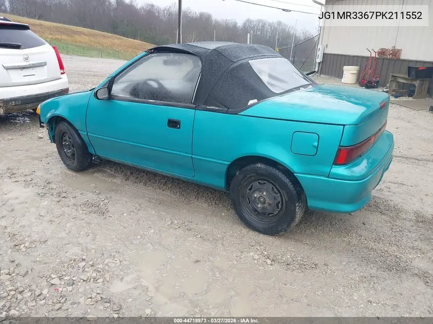 1993 Geo Metro Lsi Sprint Cl VIN: JG1MR3367PK211552 Lot: 44718973