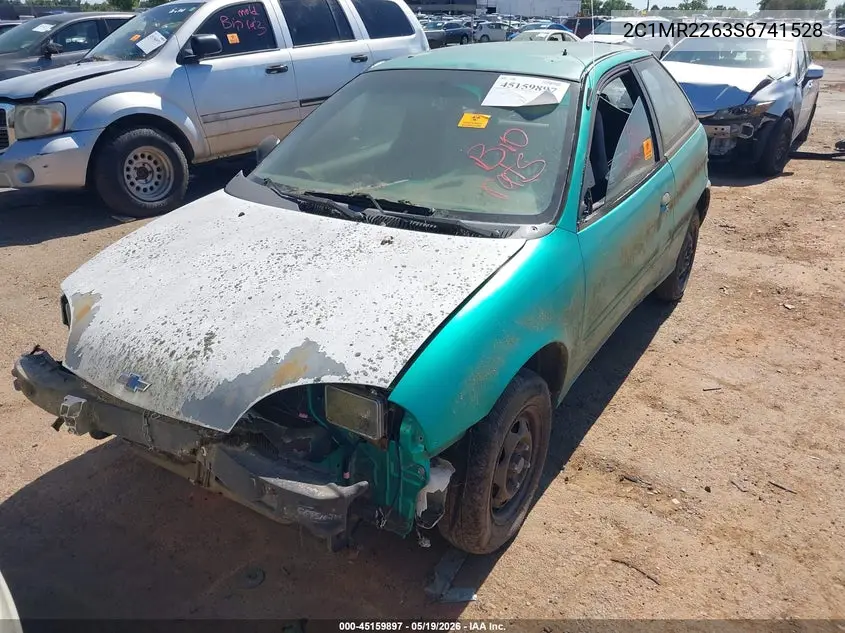 1995 Geo Metro Lsi VIN: 2C1MR2263S6741528 Lot: 45159897