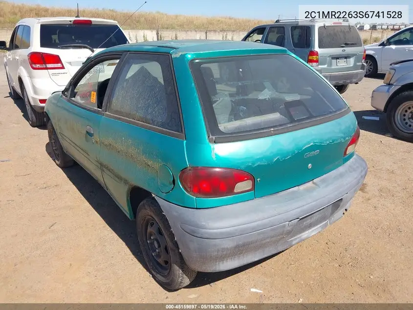 1995 Geo Metro Lsi VIN: 2C1MR2263S6741528 Lot: 45159897