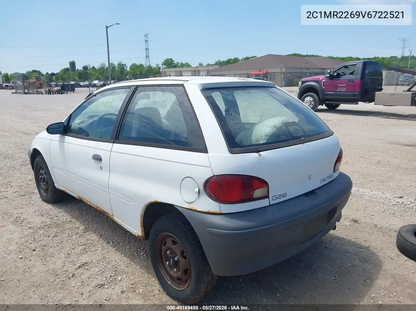 1997 Geo Metro VIN: 2C1MR2269V6722521 Lot: 45169458