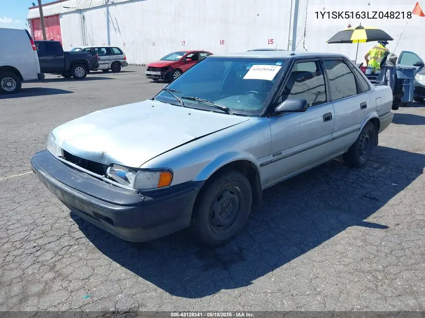1990 Geo Prizm Lsi VIN: 1Y1SK5163LZ048218 Lot: 45129341