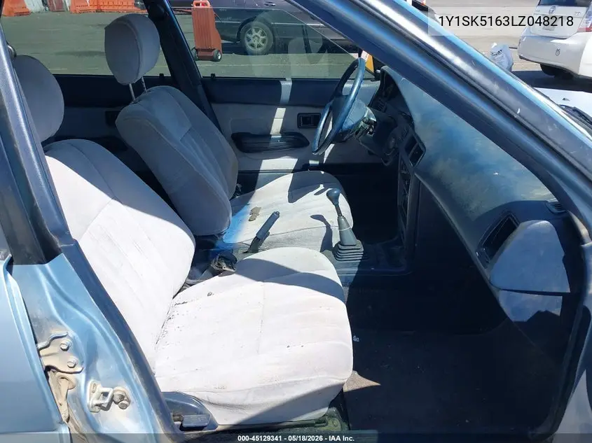 1990 Geo Prizm Lsi VIN: 1Y1SK5163LZ048218 Lot: 45129341