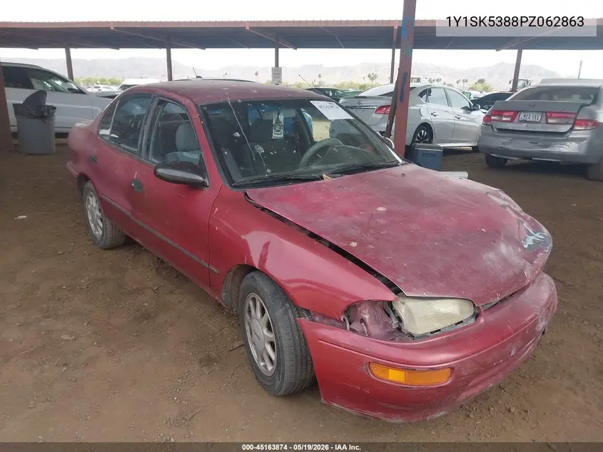 1993 Geo Prizm Lsi VIN: 1Y1SK5388PZ062863 Lot: 45163874