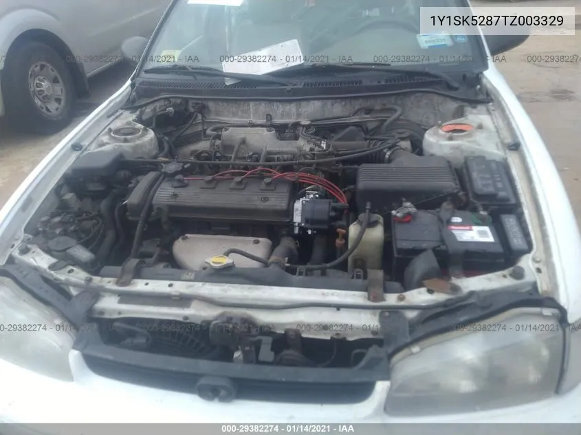1996 Geo Prizm Lsi VIN: 1Y1SK5287TZ003329 Lot: 29382274