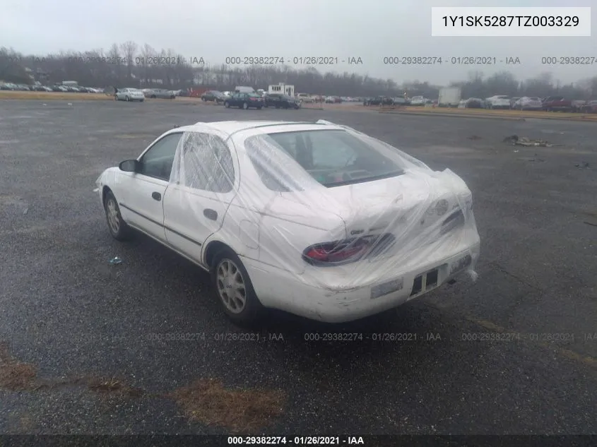 1996 Geo Prizm Lsi VIN: 1Y1SK5287TZ003329 Lot: 29382274