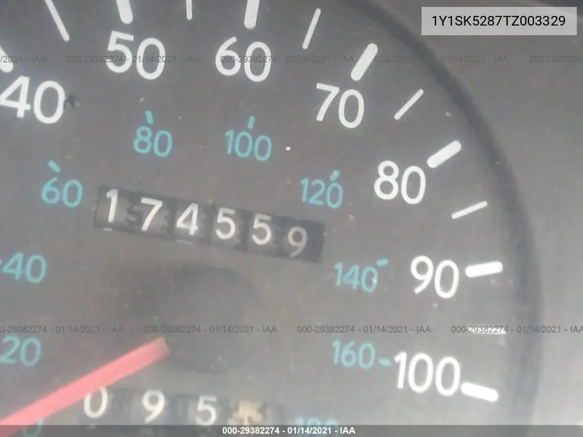 1996 Geo Prizm Lsi VIN: 1Y1SK5287TZ003329 Lot: 29382274