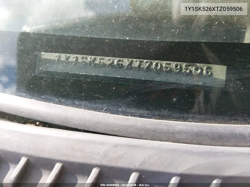1996 Geo Prizm Lsi VIN: 1Y1SK526XTZ059506 Lot: 45469693