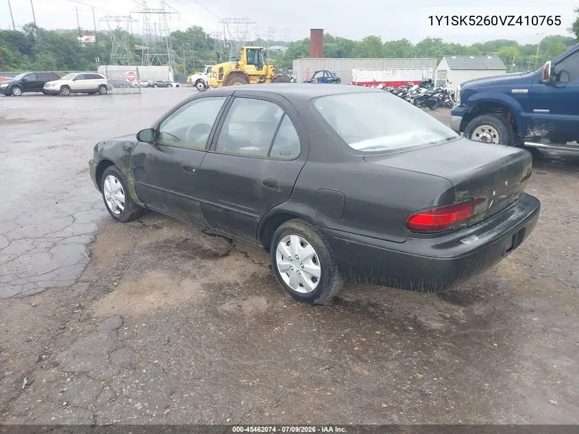 1997 Geo Prizm VIN: 1Y1SK5260VZ410765 Lot: 45462074