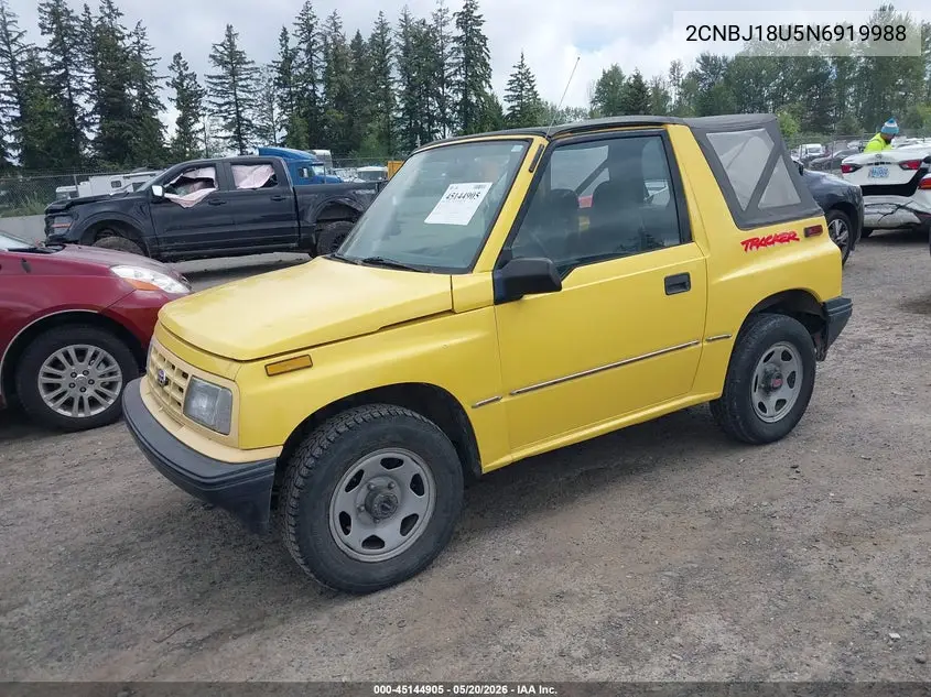 1992 Geo Tracker VIN: 2CNBJ18U5N6919988 Lot: 45144905