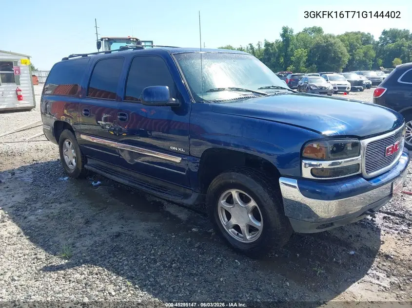 2001 GMC Yukon Xl 1500 Slt VIN: 3GKFK16T71G144402 Lot: 45295147