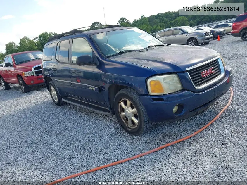 2003 GMC Envoy Xl Sle VIN: 1GKES16S636231814 Lot: 45091418